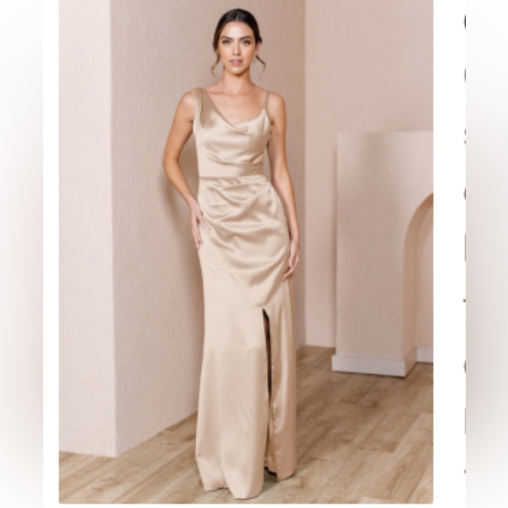 Revelry Bridesmaid Dress Gold Champagne